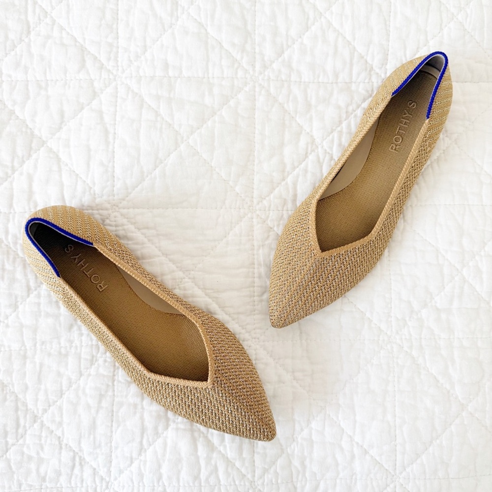 Rothy's The Point II Gold Stripe 8